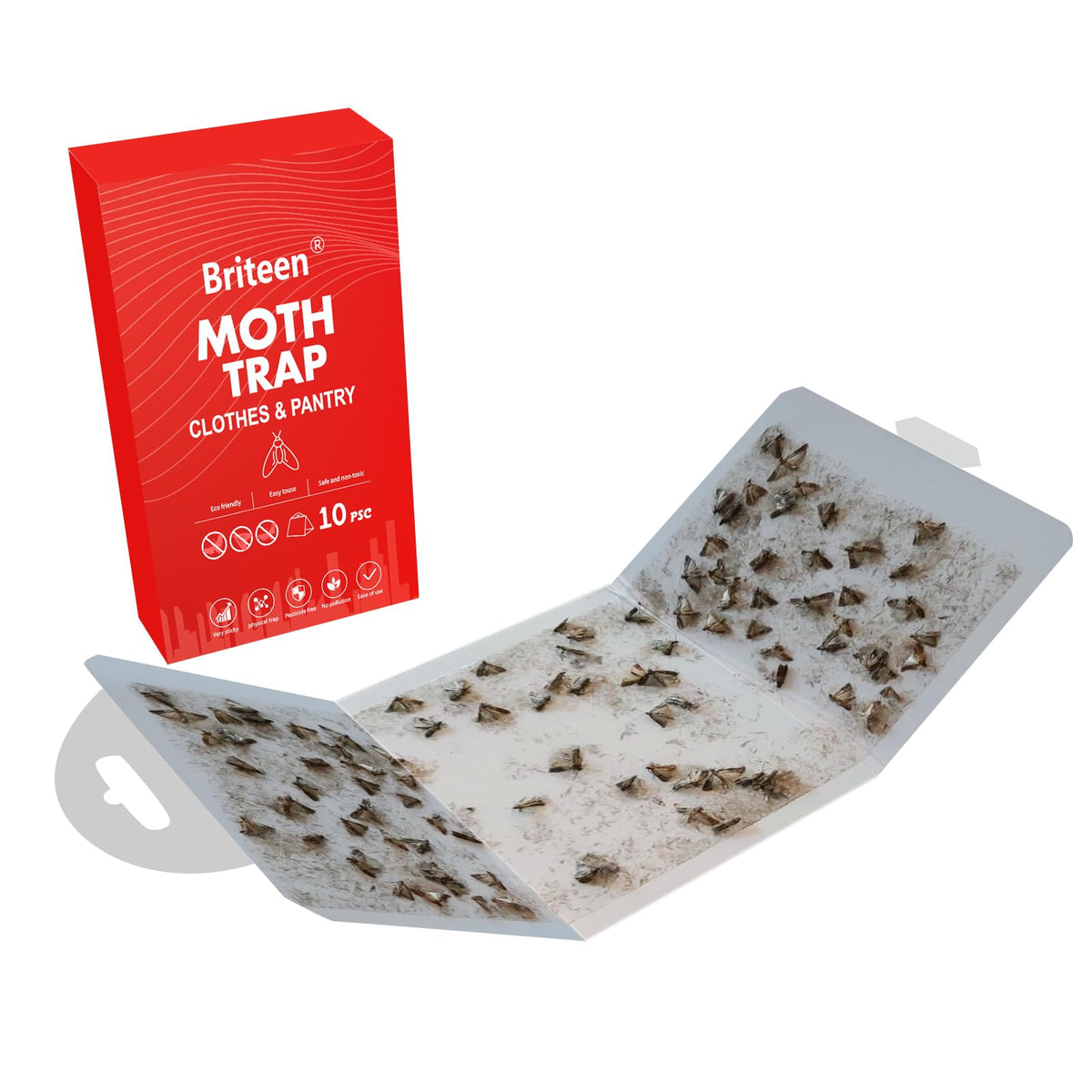 Briteen pantry area traps protect grains and pet foods.