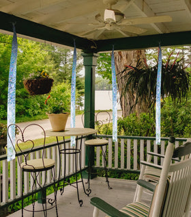 BRITENWAY deck application with bird-deterrent tape protecting outdoor spaces