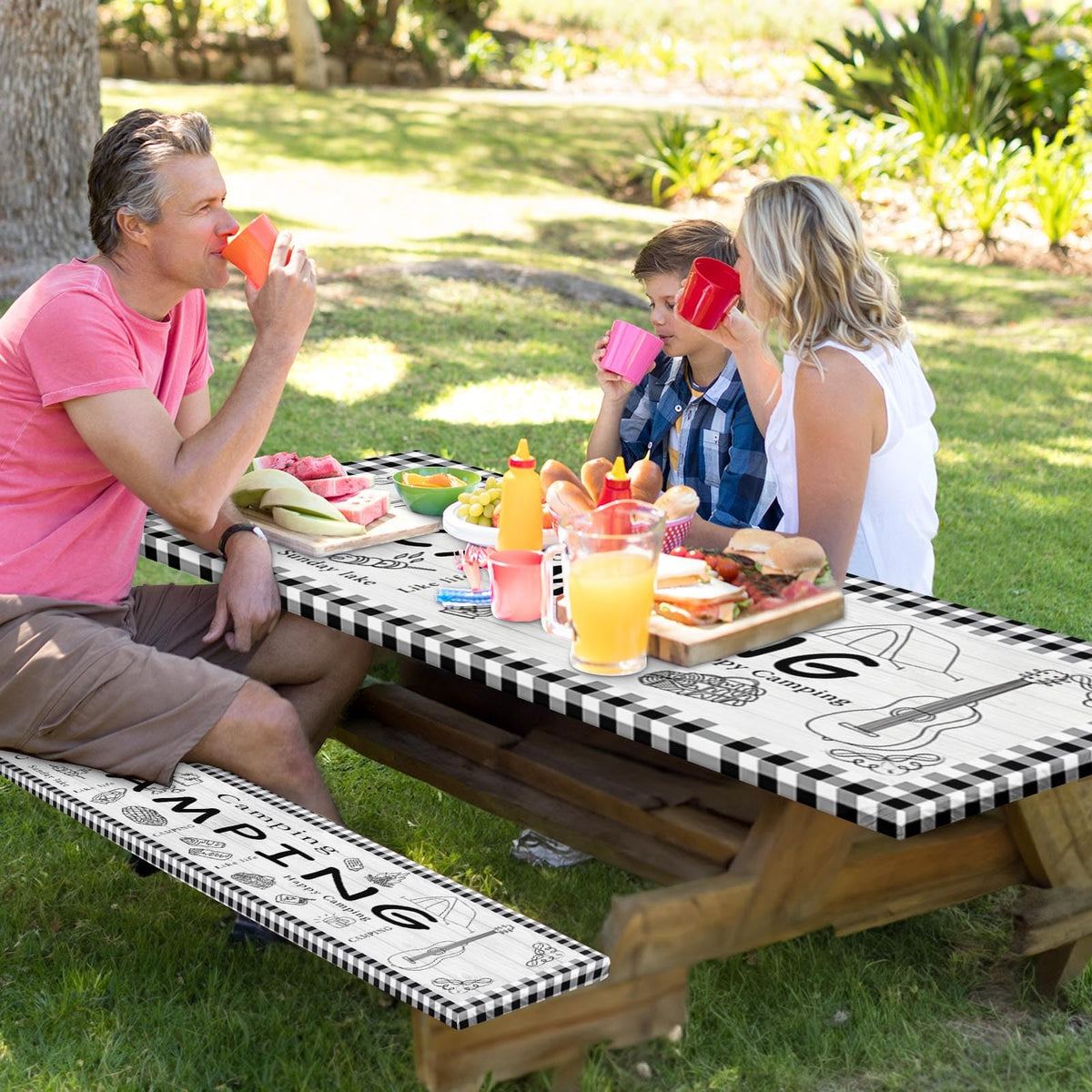 Britown machine washable tablecloth for quick post-meal refresh.