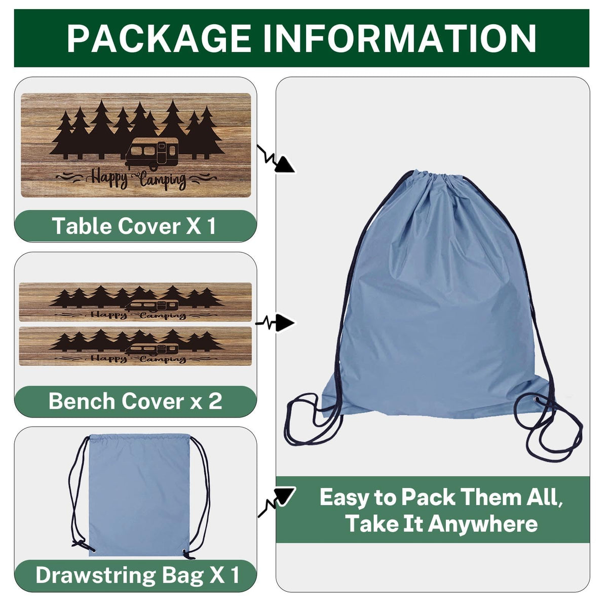 Britown versatile outdoor table cloth for RVs, picnics, and barbecues.