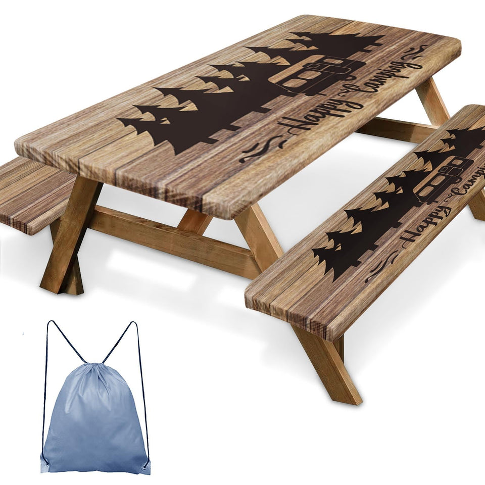 Britown picnic table cover 96x30 inches providing waterproof protection for outdoor meals.