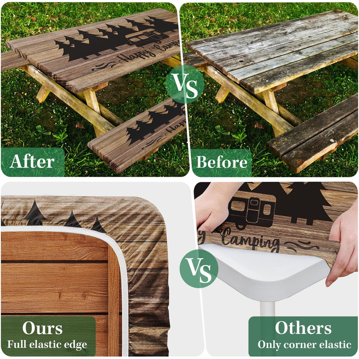 Britown waterproof table cover displayed in windy outdoor conditions protects surfaces.