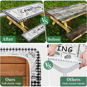 Britown waterproof tablecloth resists spills for easy cleanup.