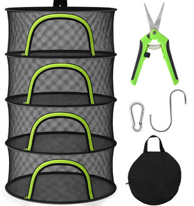 BRIVADO herb drying rack 4-layer 18-inch with breathable mesh for even air flow.