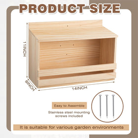 Briwooody dove nesting box roof detail showing a water-shedding design for durability.