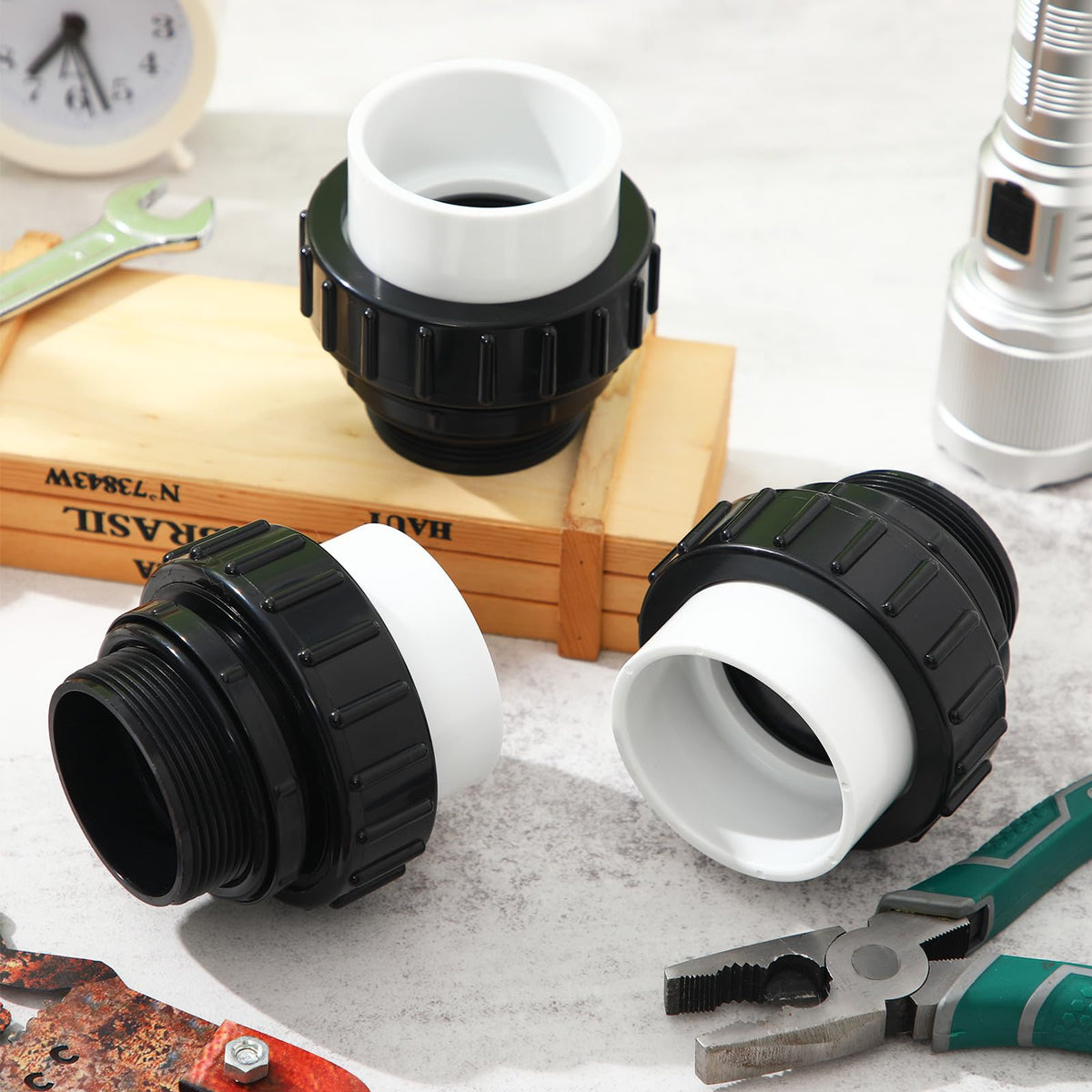 Briwooody durable PVC pump unions ensuring reliable piping connections