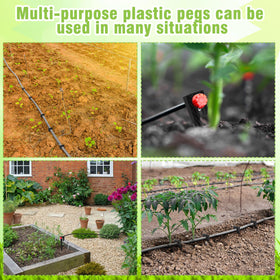 Briwooody 8-inch stakes ease setup, reducing tripping hazards in walkways and garden paths.