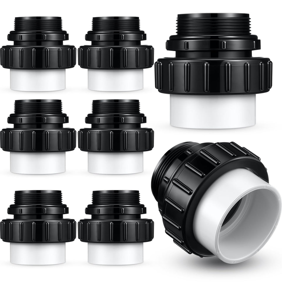Briwooody hi temp unions collection showing durable pool pump fittings for reliable connections