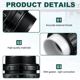 Briwooody high-temp unions demonstrating heat resistance for long-term pool pump use