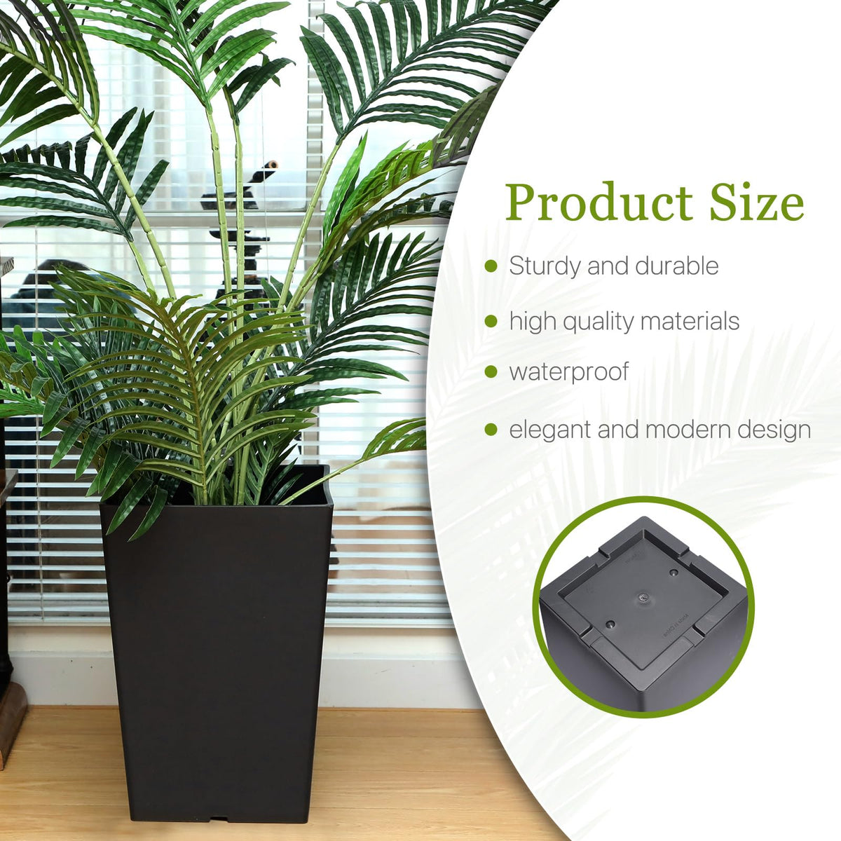 Briwooody set2 drainage holes help prevent overwatering in pots.