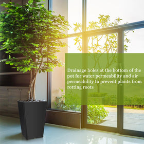 Briwooody set2 large planters suit indoor and outdoor pathways.