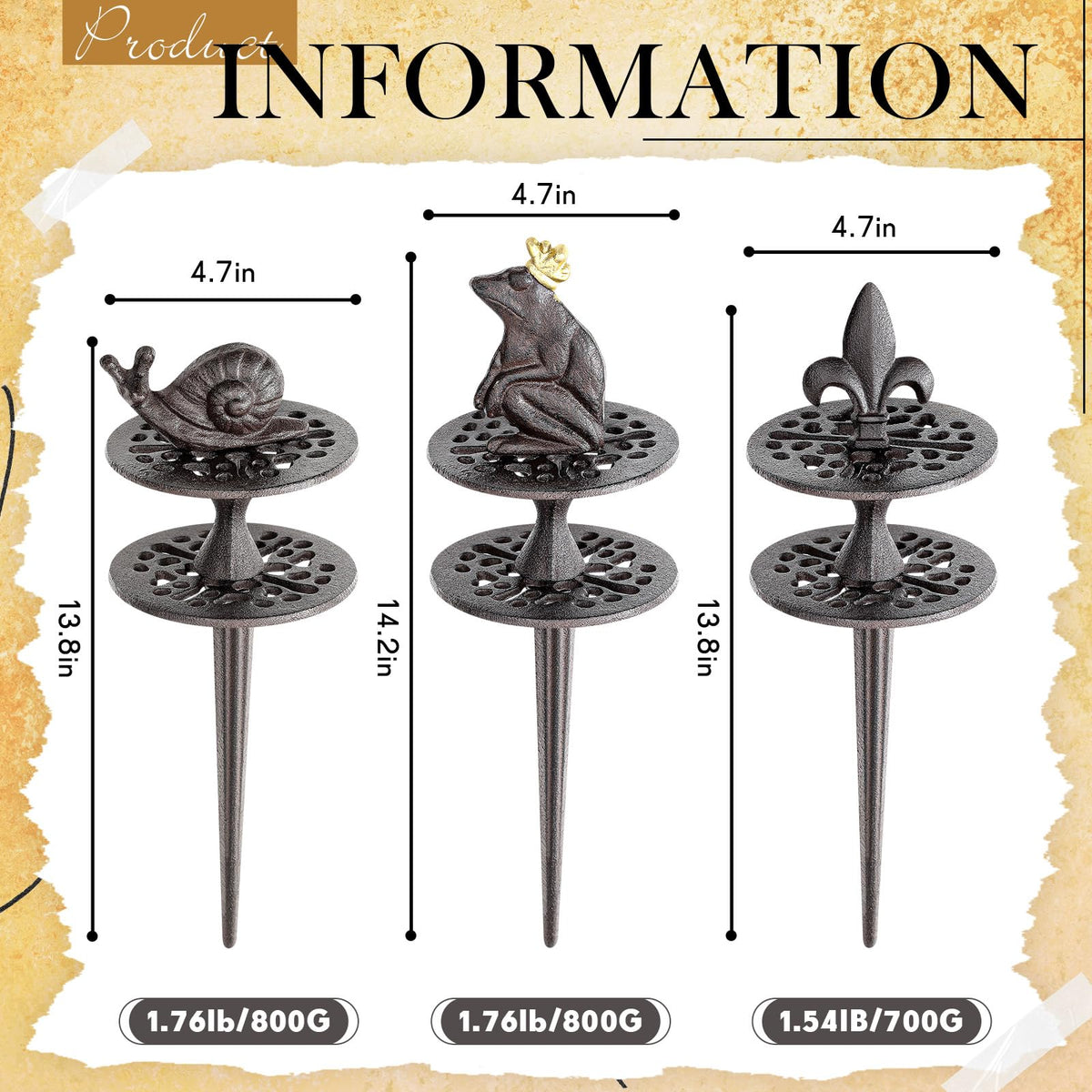 Briwooody snail hose guide protects hoses along borders with stable, decorative support.