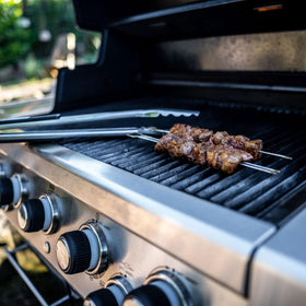 Broil King 4-pack skewers emphasize convenience and quick prep.