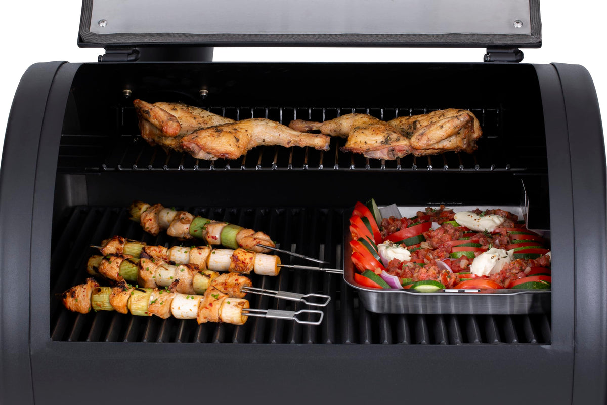 Broil King stainless steel construction for durable, easy-clean kebab skewers.