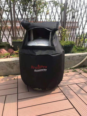 BroilPro Accessories propane tank cover dimensions reveal easy fit for 20-pound cylinders.