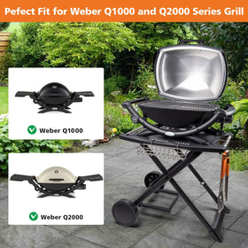 Broil-X folding cart design showcased for easy storage.