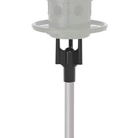 Brome Pole Adaptor in hand showing tool-free assembly for Squirrel Buster Plus.