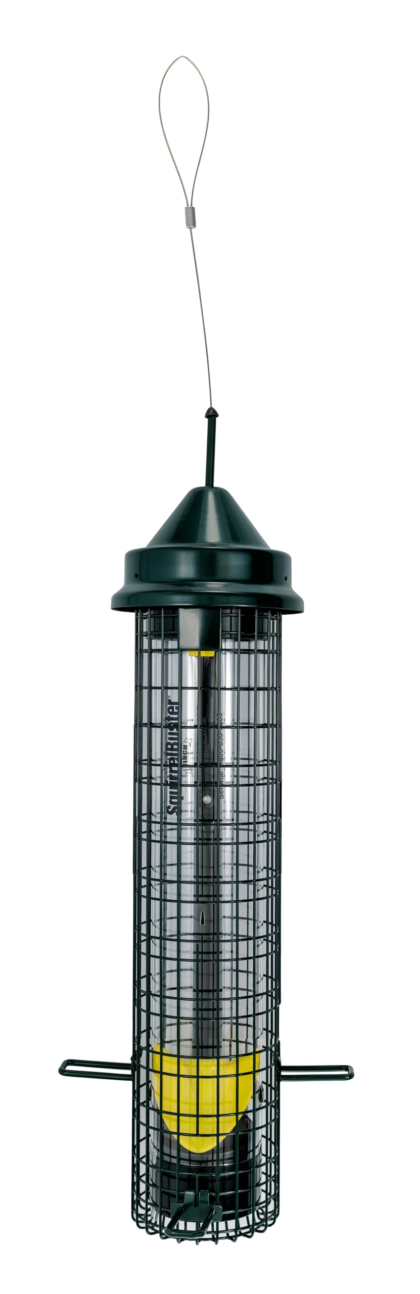 Brome Squirrel Buster Nyjer feeder with 8 ports for finches.