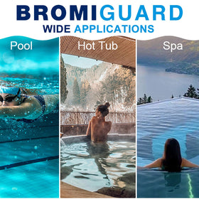 Spa water with BROMIGUARD tablets delivering a soft, balanced feel.