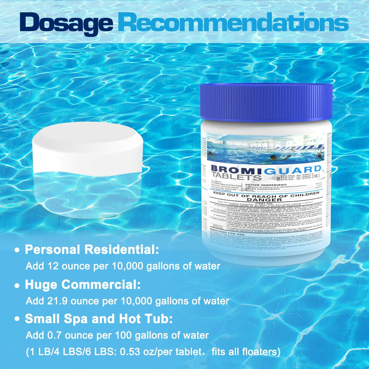 BROMIGUARD 5–7 day sanitation cycle keeps water clean