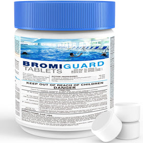 BROMIGUARD spa bromine tablets dispensing in floater for steady sanitation
