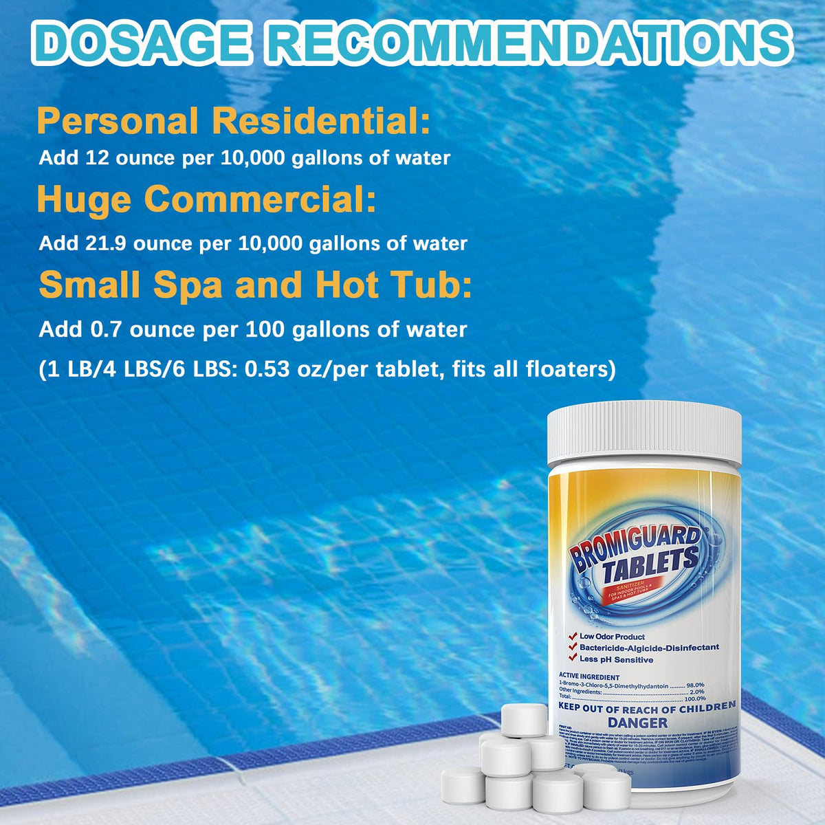 Soft feel spa water after Bromiguard use