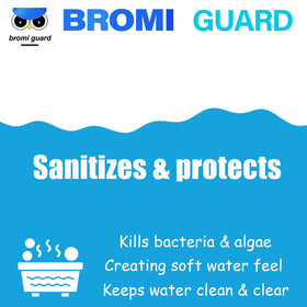 BROMIGUARD water clarity image emphasizes bright, clean spa water appearance.