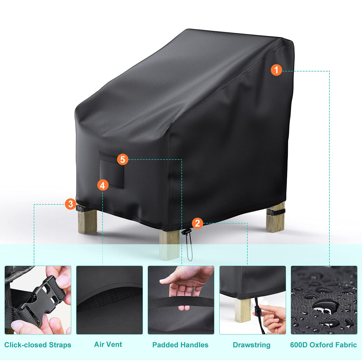 BROSYDA padded handles aid quick removal.