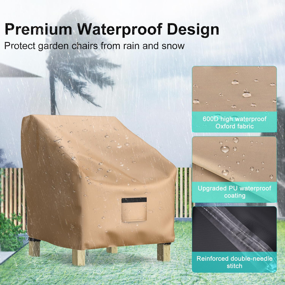 BROSYDA double stitched seams ensure durable, taped waterproof protection