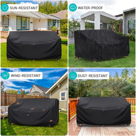 BROSYDA cover demonstrates 85x35x35 inch fit on sofa