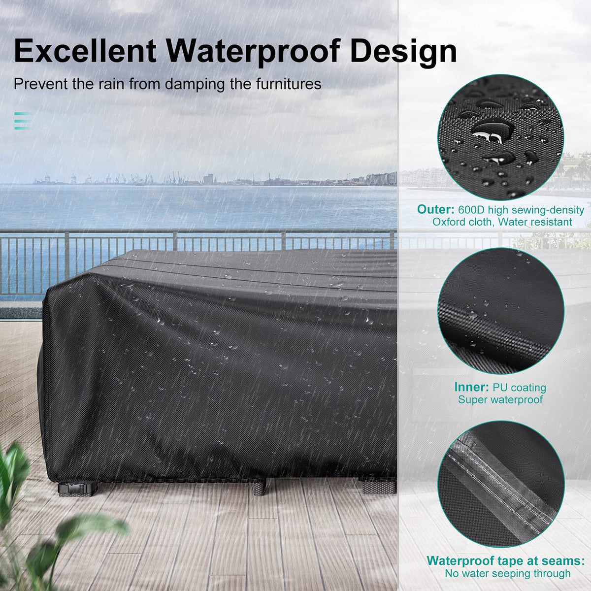 BROSYDA heavy-duty oxford cover for benches and chairs
