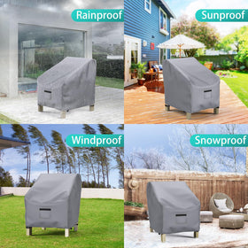 Interior waterproof coating visible to emphasize rain and snow protection for chairs