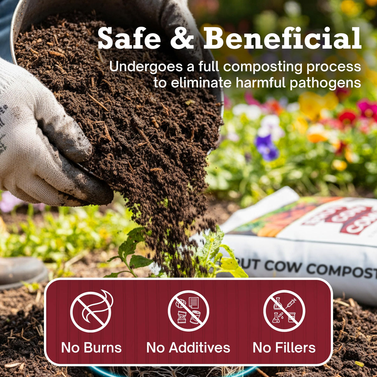 BRUT WORM FARMS odor-free compost image suitable for indoor and outdoor use.