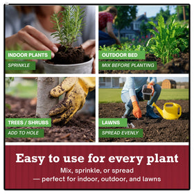 Brut Worm Farms outdoor garden bed use enriches soil for seasonal blooms.
