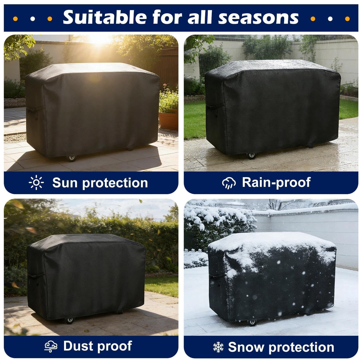bruwaa griddle cover rain protection with dual-layer waterproof design