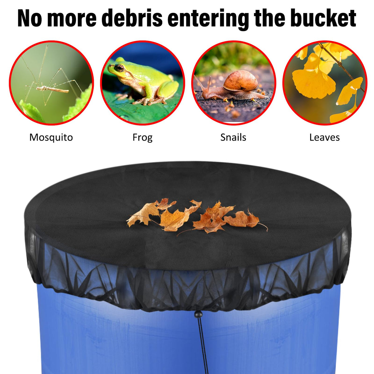 Bruwaa outdoor garden cover blocks debris and keeps barrels clean
