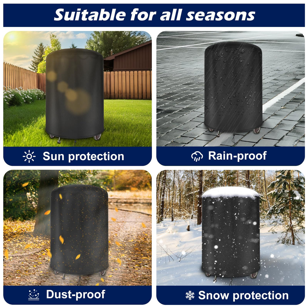 bruwaa Weber 18-inch grill cover is easy to clean with rinse and air-dry