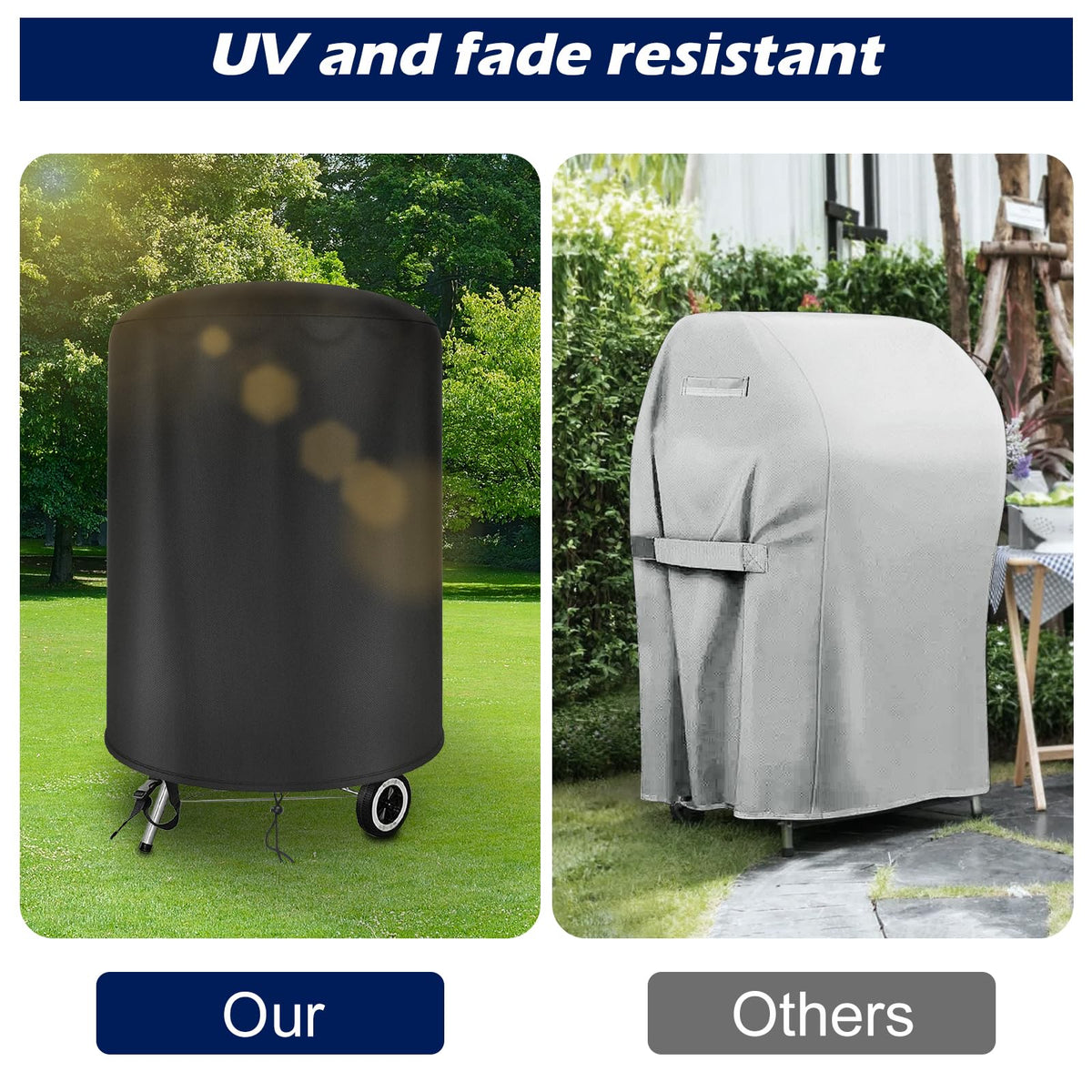 bruwaa Weber 18-inch charcoal kettle cover with top seal and PVC inner layer for UV resistance
