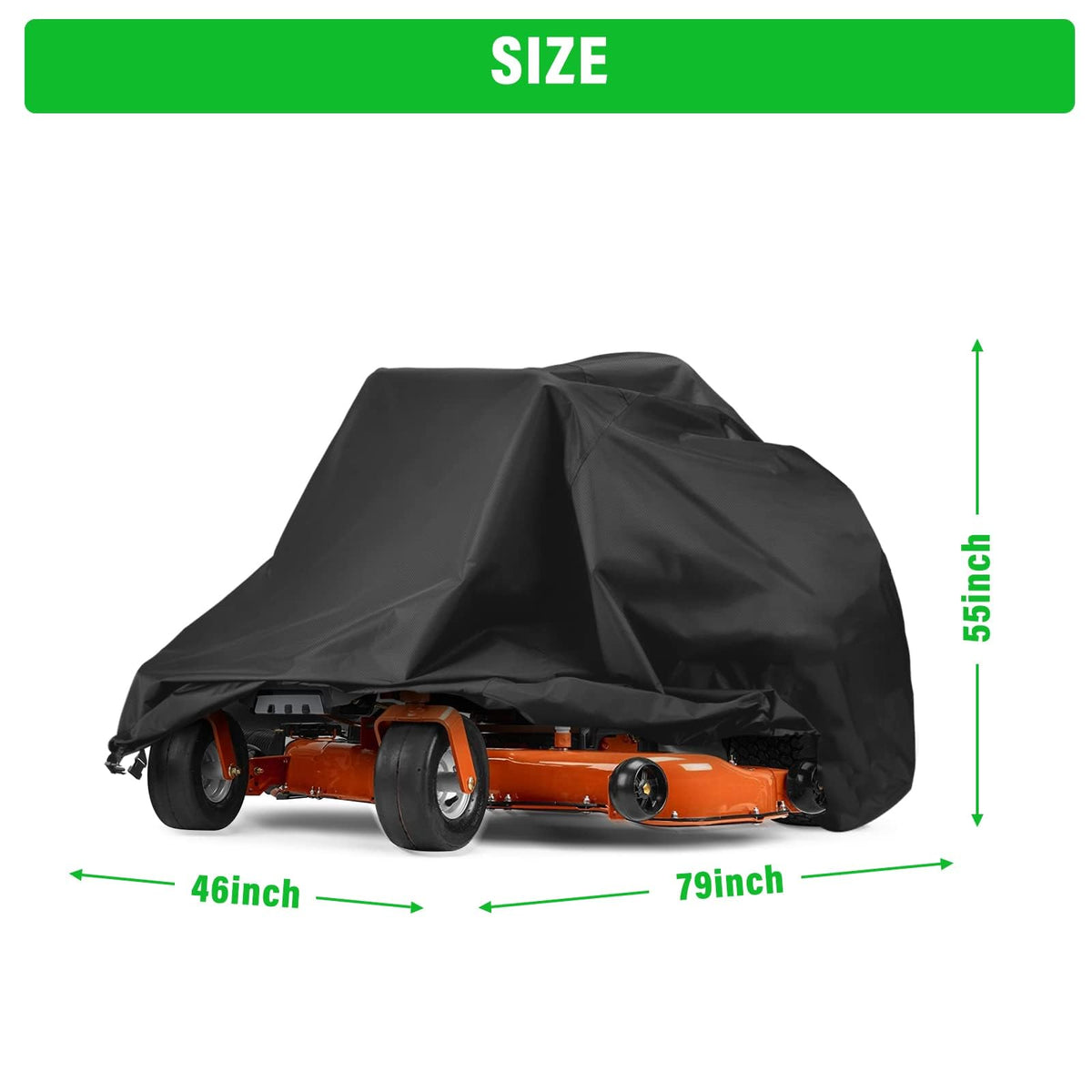 bruwaa mower cover with waterproof coating protects against rain and snow.