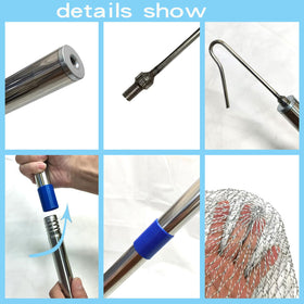 BRZFWLMYDF detachable-pole enables adjustable reach for easy poultry capture.