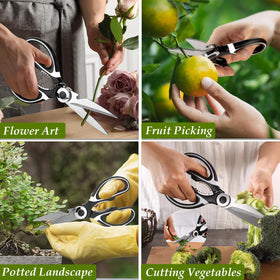 BSADIY floral scissors offering precision pruning in dense foliage.