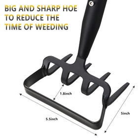 BsBsBest 4-tine rake attachment for planting and soil loosening