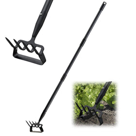 BsBsBest stirrup hoe with long handle for easy lawn weeding