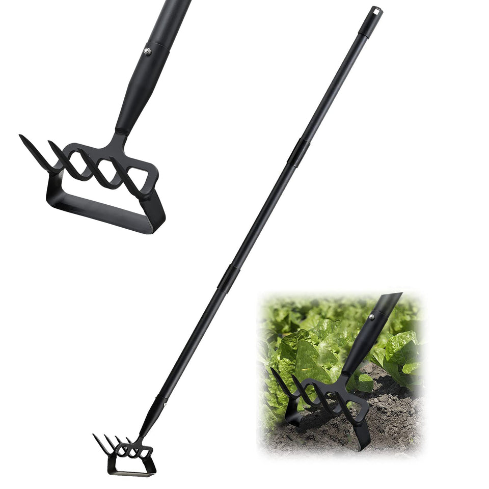 BsBsBest stirrup hoe with long handle for easy lawn weeding