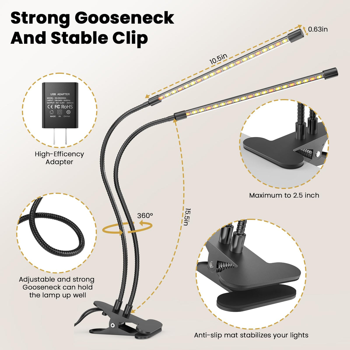 bseah dimmable 10-level control to tailor light for seedlings
