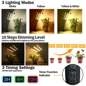 bseah grow light clip-on desk stand enables flexible placement for small spaces
