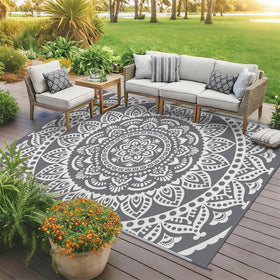 Bsmathom reversible boho rug design on both sides