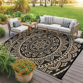Bsmathom reversible rug side A shown for versatile outdoor decor