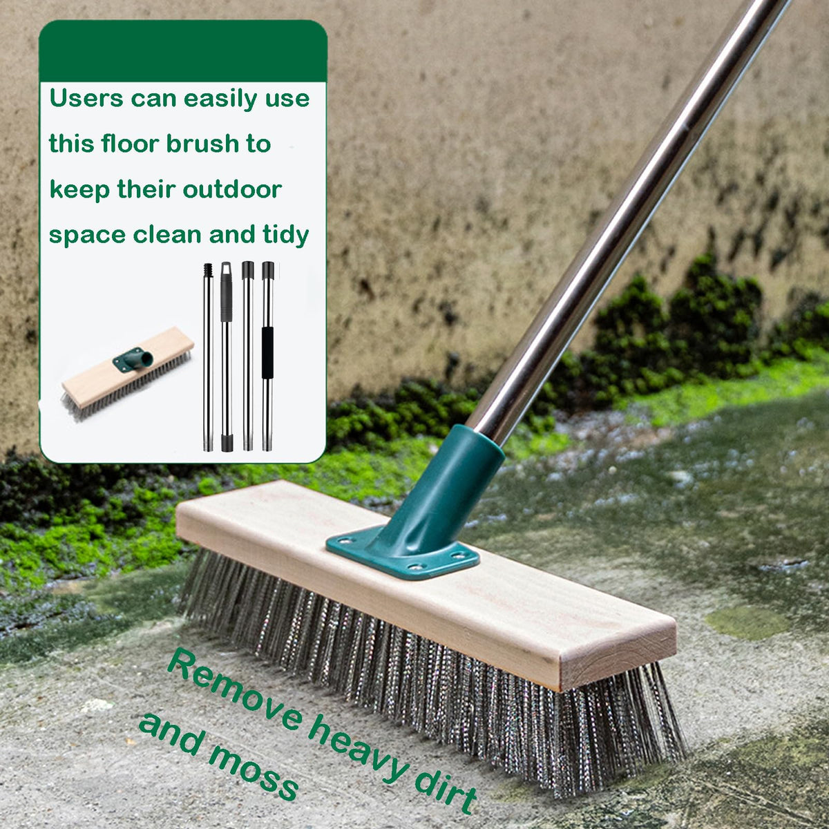 BSMstone floor scrubber brush delivers tough cleaning for concrete and grout
