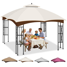 Bsteciar 10x12 gazebo cover top for outdoors, quick shade and rain protection.
